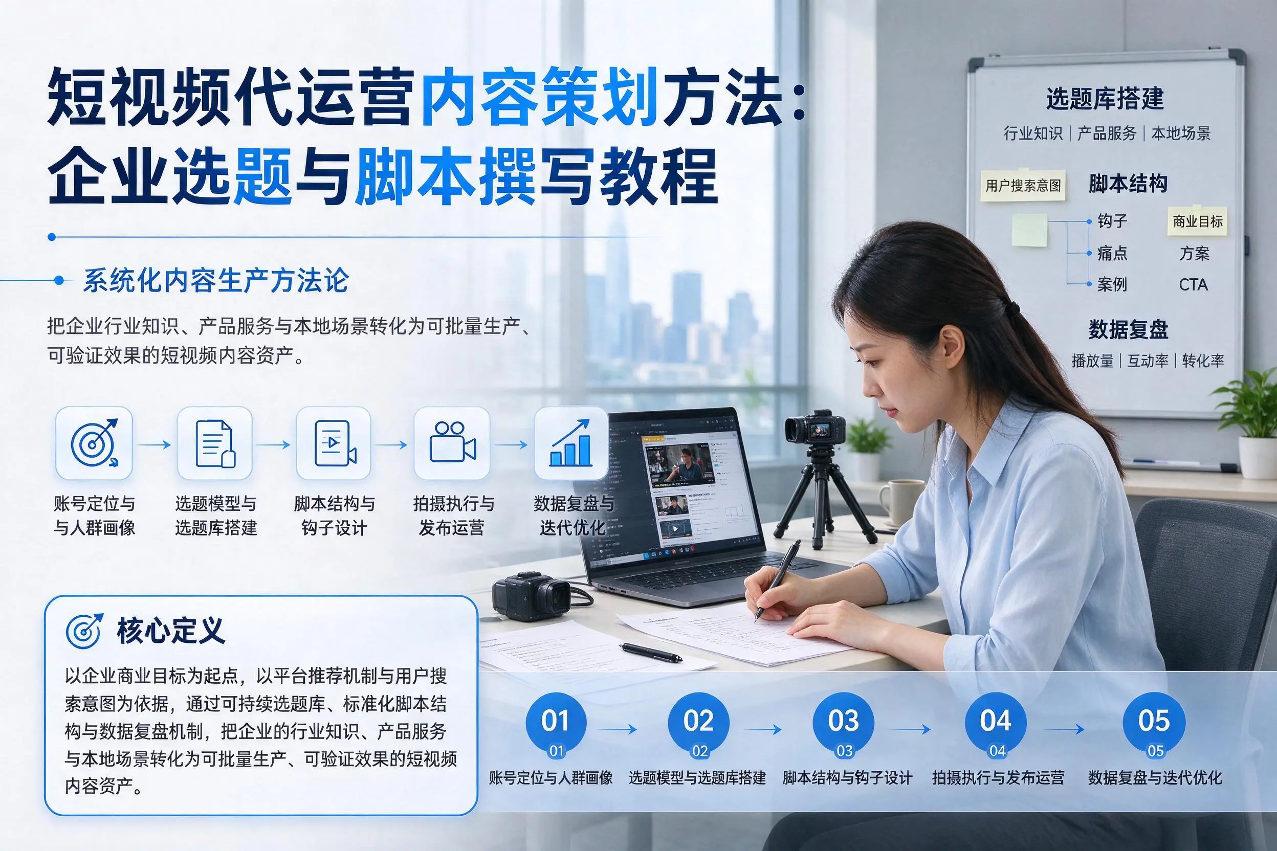 短视频代运营内容策划方法：昆明企业选题与脚本撰写教程