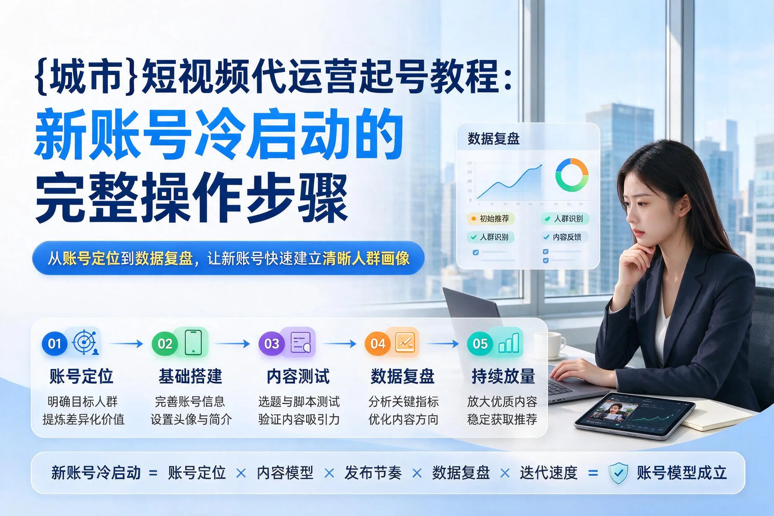 昆明短视频代运营起号教程:新账号冷启动的完整操作步骤