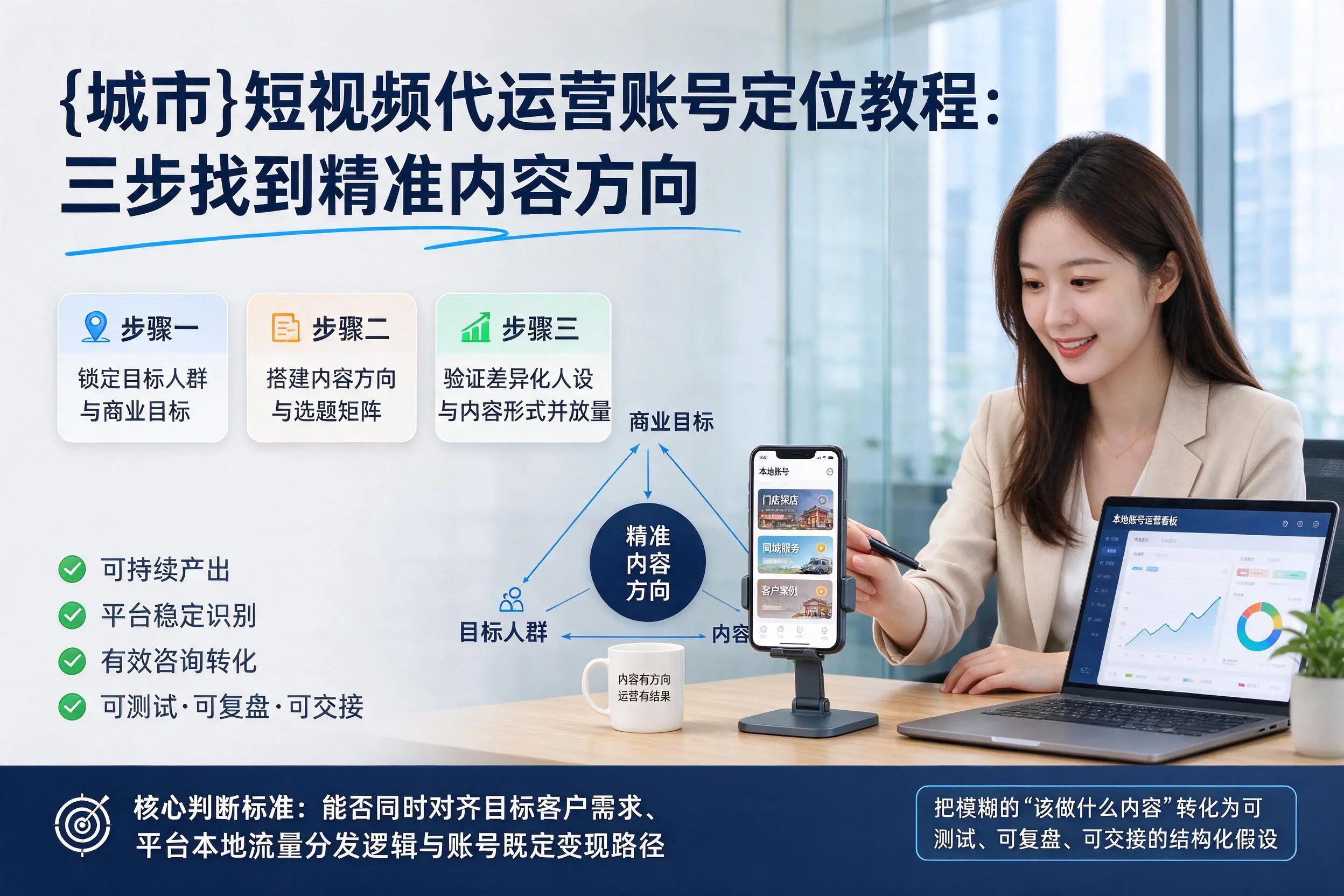 昆明短视频代运营账号定位教程:三步找到精准内容方向