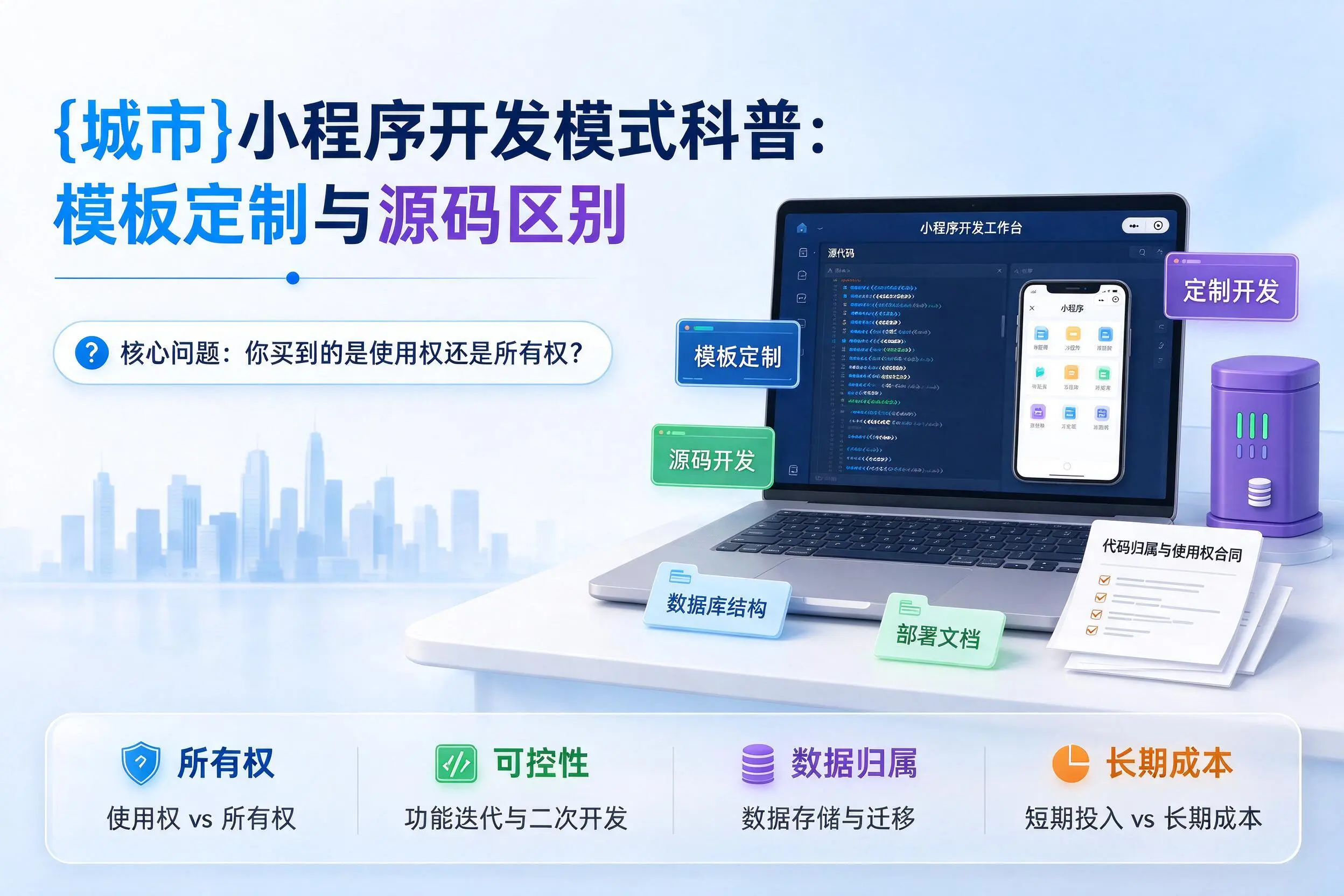 昆明小程序开发模式科普:模板定制与源码区别