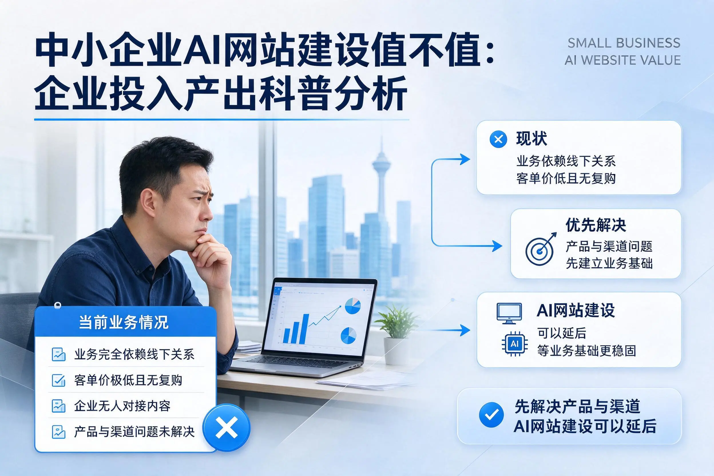 中小企业AI网站建设值不值：昆明企业投入产出科普分析