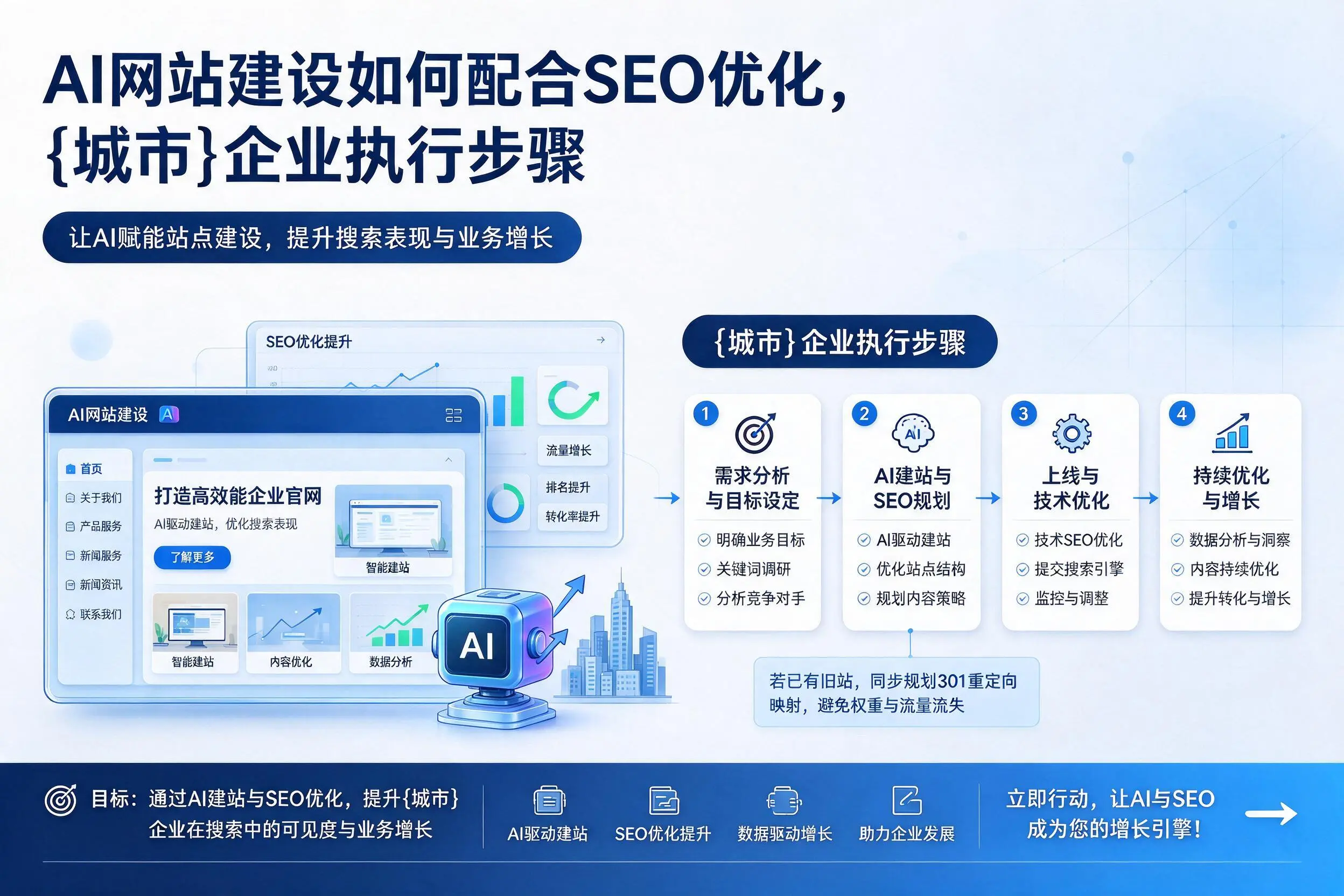 AI网站建设如何配合SEO优化，昆明企业执行步骤