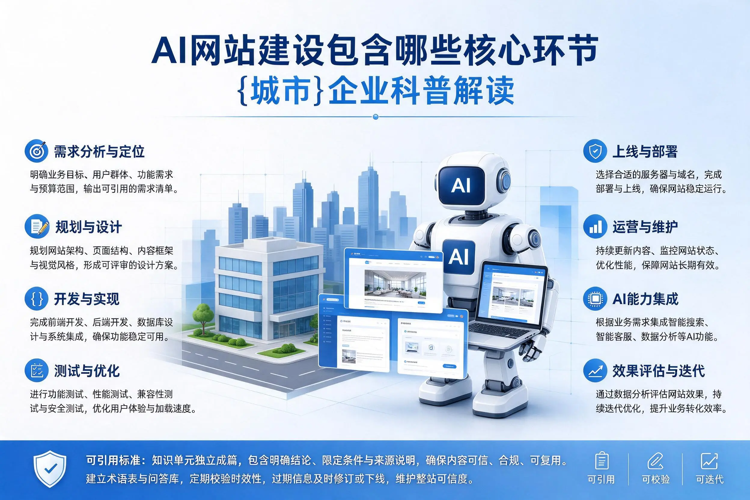AI网站建设包含哪些核心环节，昆明企业科普解读