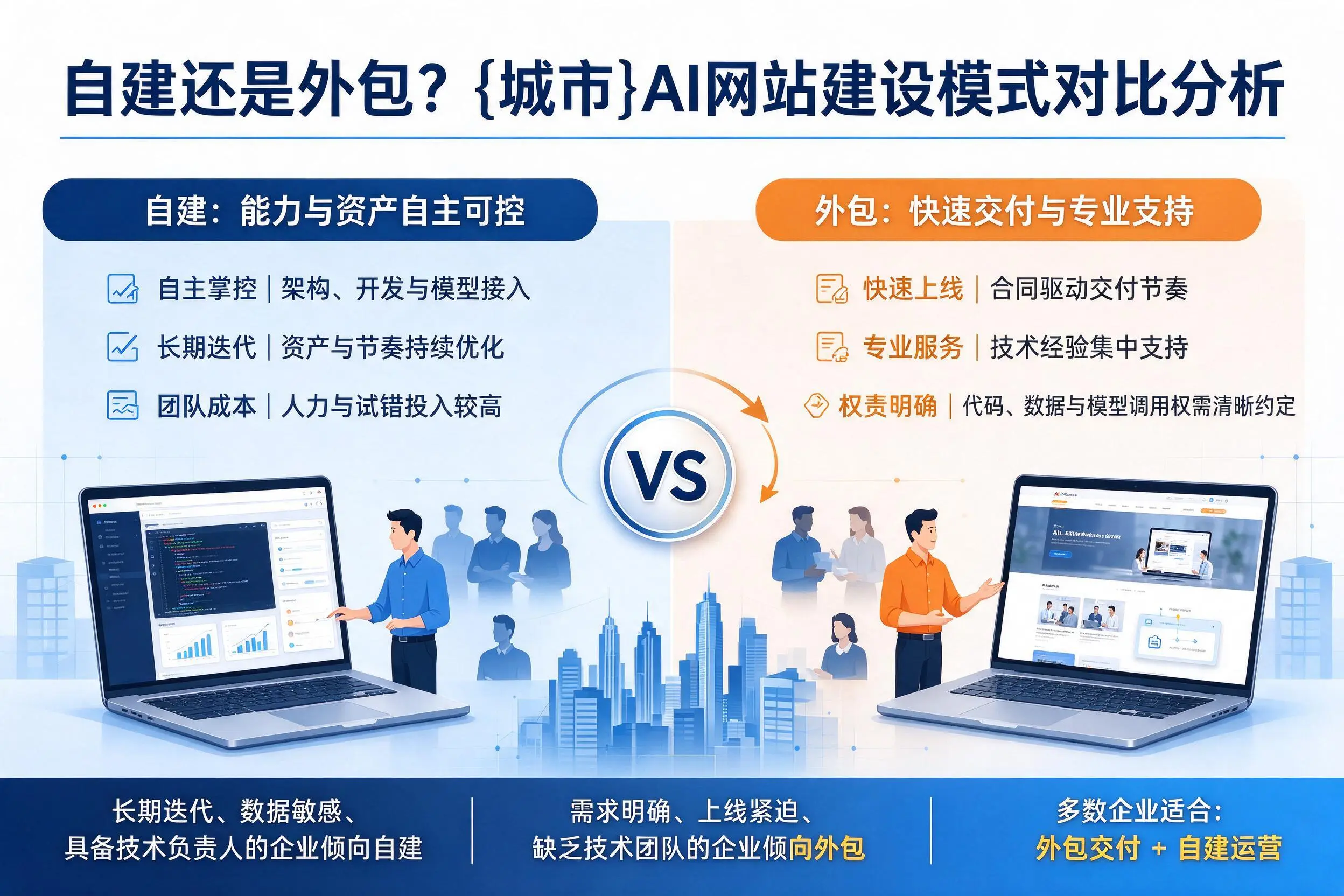 自建还是外包？昆明AI网站建设模式对比分析
