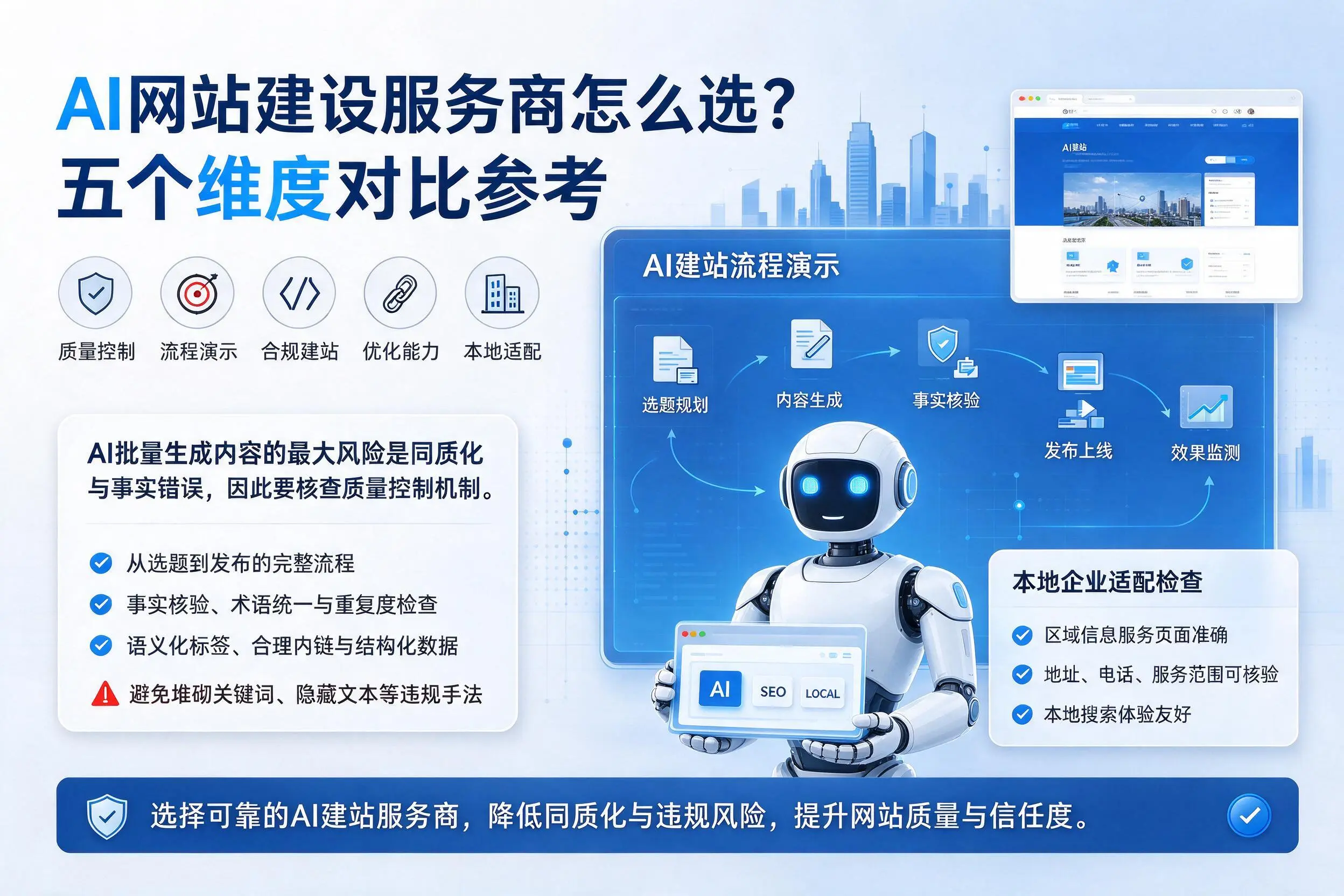 昆明AI网站建设服务商怎么选?五个维度对比参考
