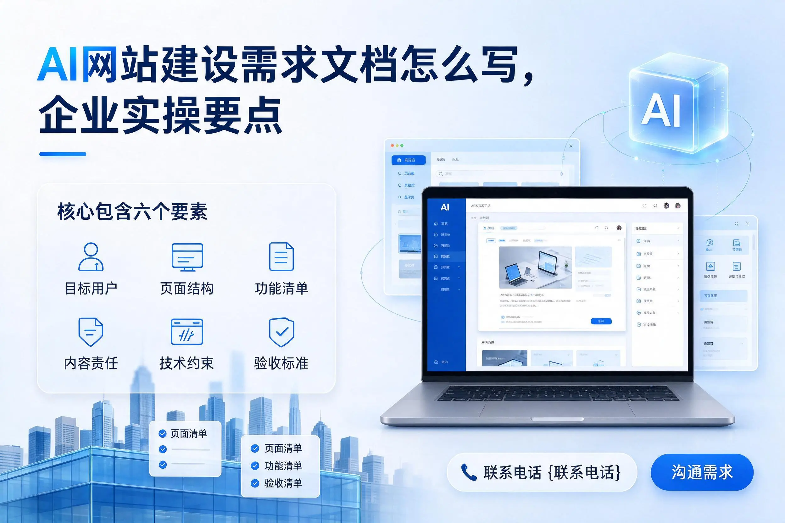 AI网站建设需求文档怎么写，昆明企业实操要点